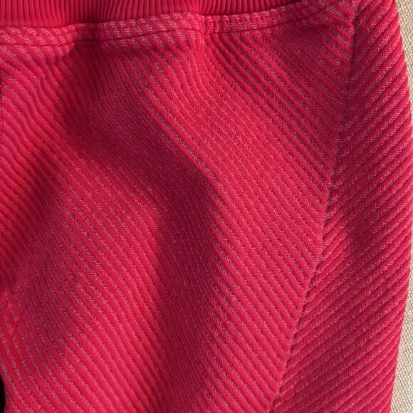 FP Movement by Free People pink ribbed 3/4 leggings w inside seam pocket S - Picture 4 of 7